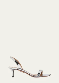 AquazzuraSo Nude Metallic Halter Sandals