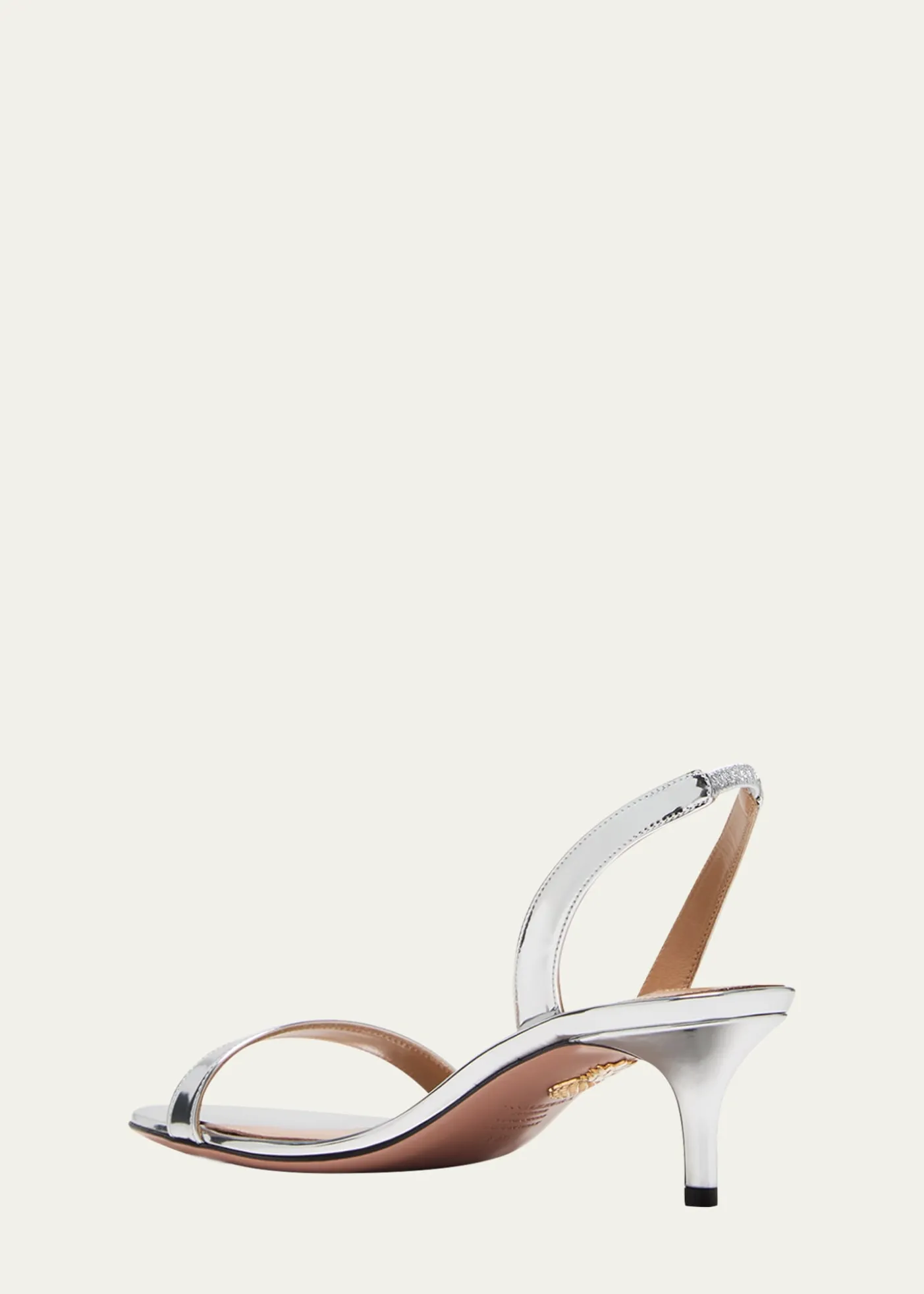 AquazzuraSo Nude Metallic Halter Sandals