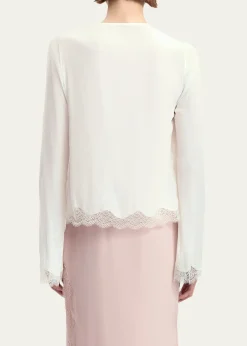 16ARLINGTONFilipa Tie-Front Silk Cardigan