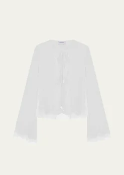 16ARLINGTONFilipa Tie-Front Silk Cardigan