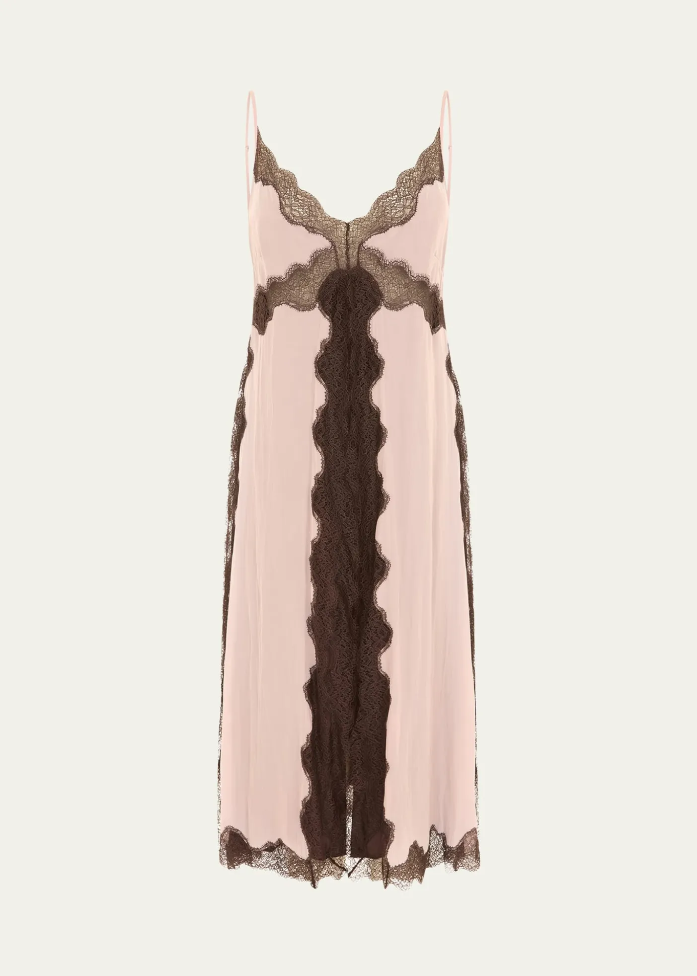 16ARLINGTONLaura Silk Midi Slip Dress