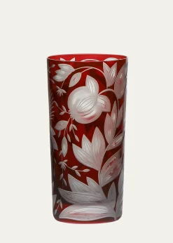 ArtelVerdure Red Crystal Highball Glass, 17.5 oz.