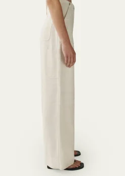 AtterseeSilk-Linen Wide-Leg Utility Trousers