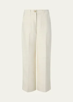 AtterseeSilk-Linen Wide-Leg Utility Trousers