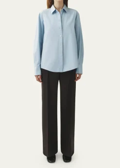 AtterseeSlub Cotton Poplin Button-Down Cocoon Shirt