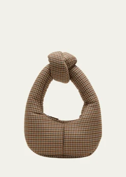 A.W.A.K.E. MODEMia Gingham Knot Top-Handle Bag
