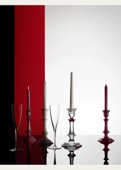 BaccaratHarcourt Red Crystal Candlestick