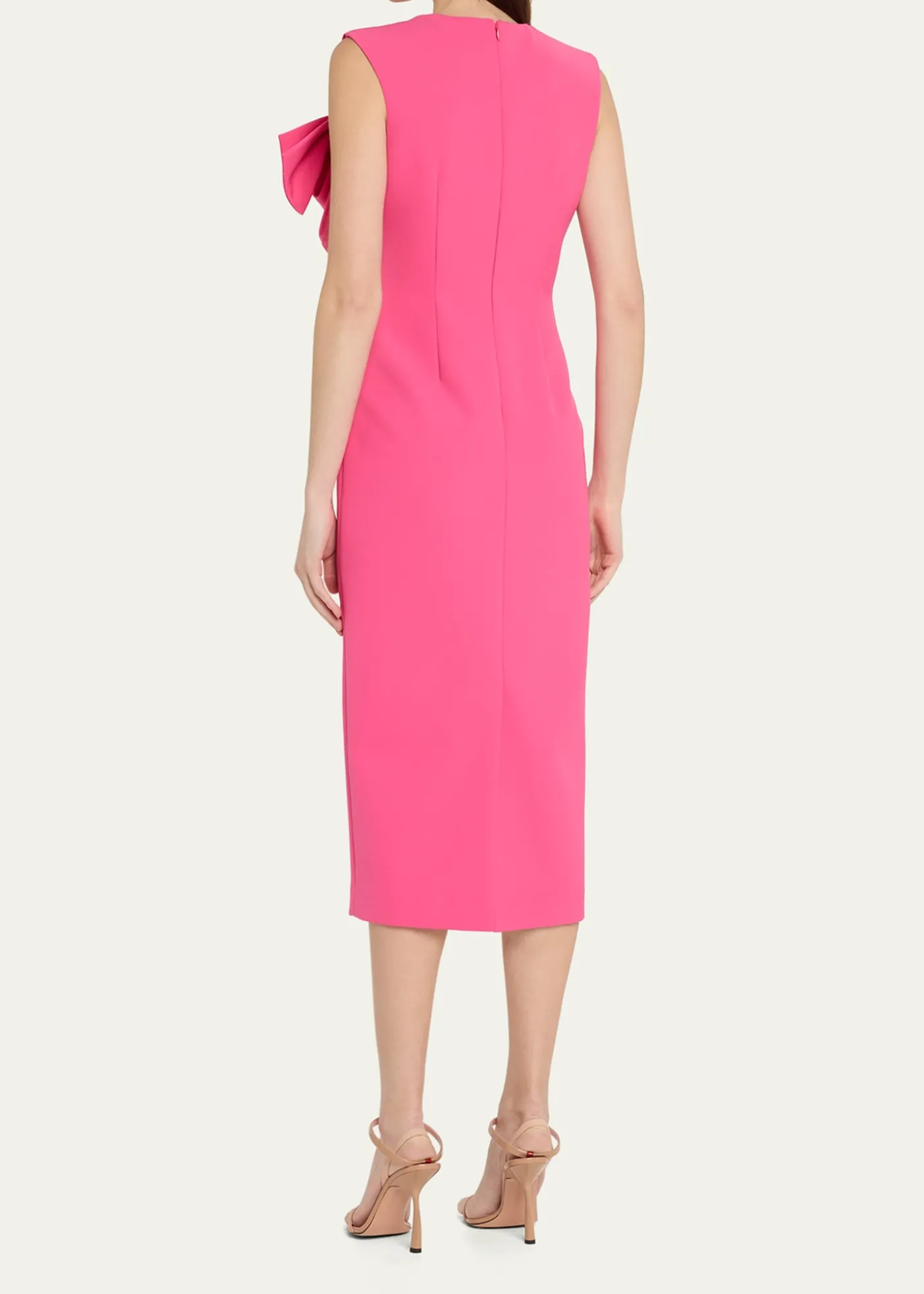 Badgley MischkaBow-Front Midi Sheath Dress