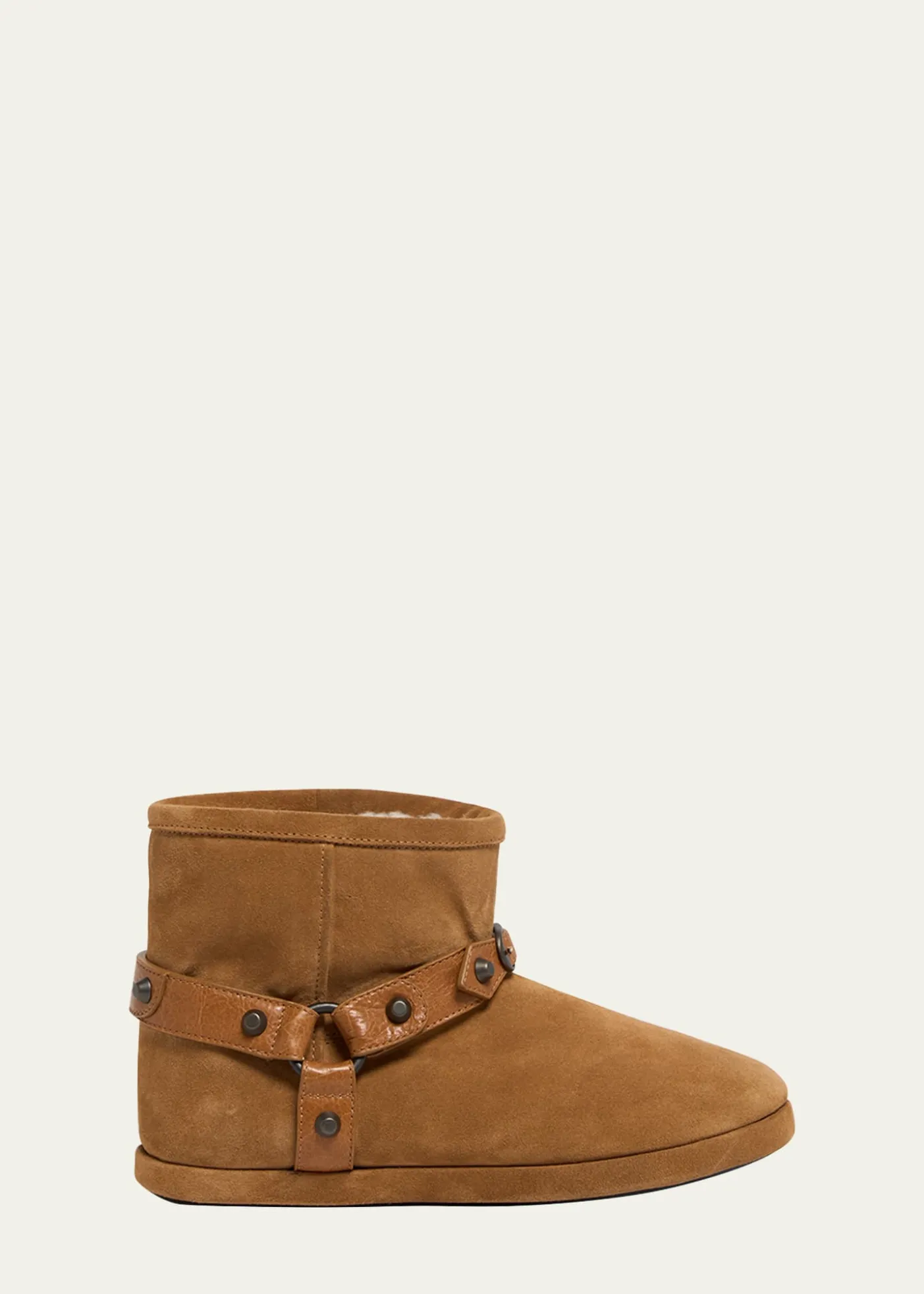 BalenciagaAlaska Soft Shearling-Lined Suede Ankle Booties