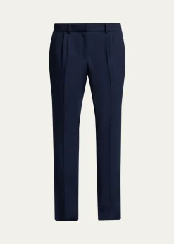 BalenciagaBarathea Wool Crepe Straight-Leg Trousers