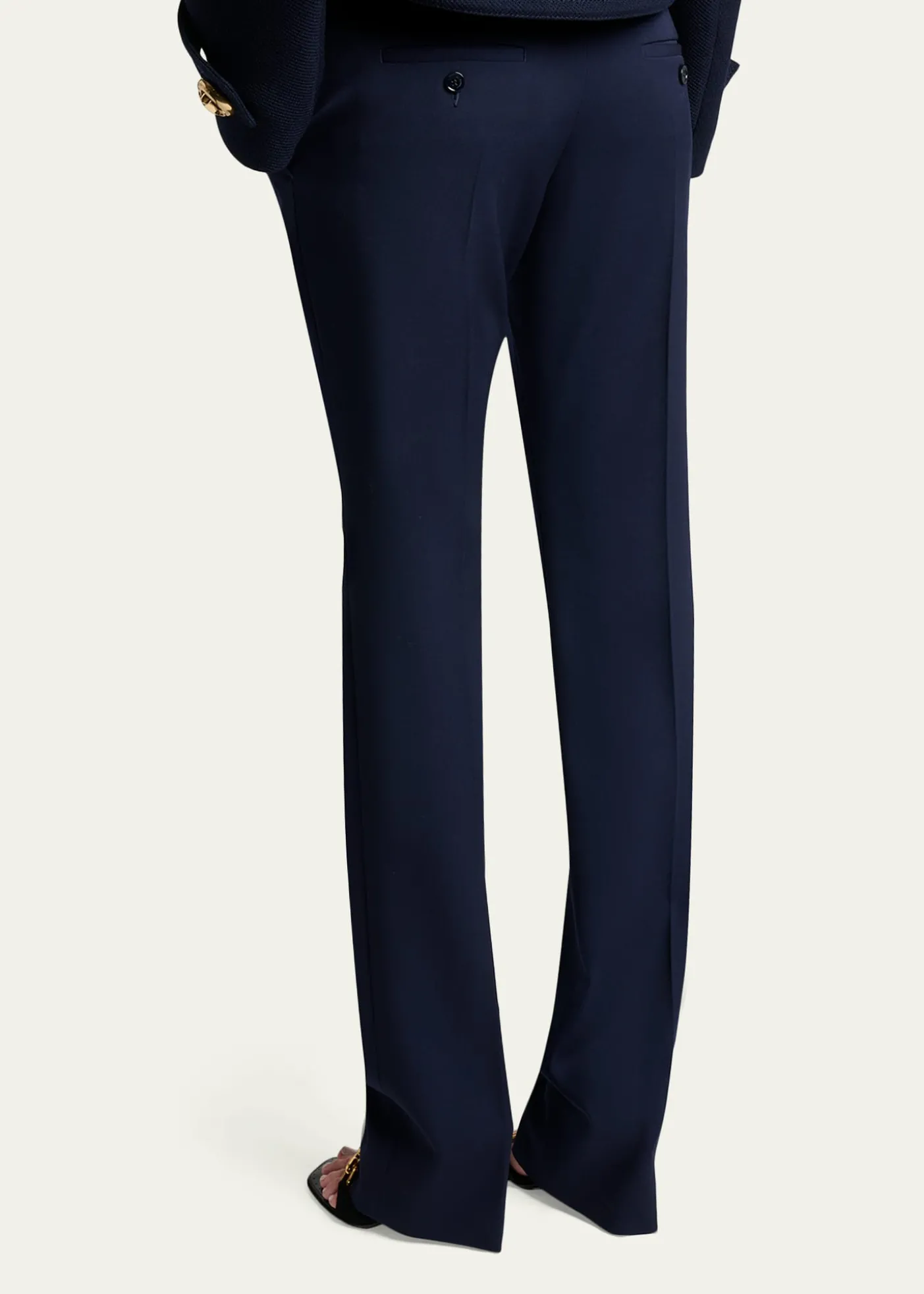 BalenciagaBarathea Wool Crepe Straight-Leg Trousers