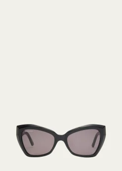 BalenciagaBB0271S Logo Acetate Butterfly Sunglasses