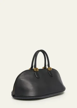 BalenciagaBolero Medium Leather Bowling Bag