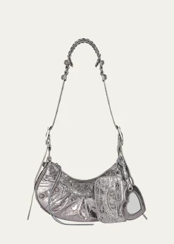 BalenciagaCagole XS Metallic Stud Hobo Shoulder Bag