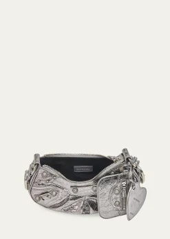 BalenciagaCagole XS Metallic Stud Hobo Shoulder Bag