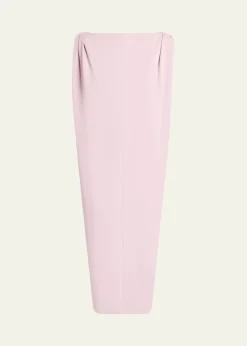 BalenciagaGathered-Shoulder High-Neck Midi Sack Dress