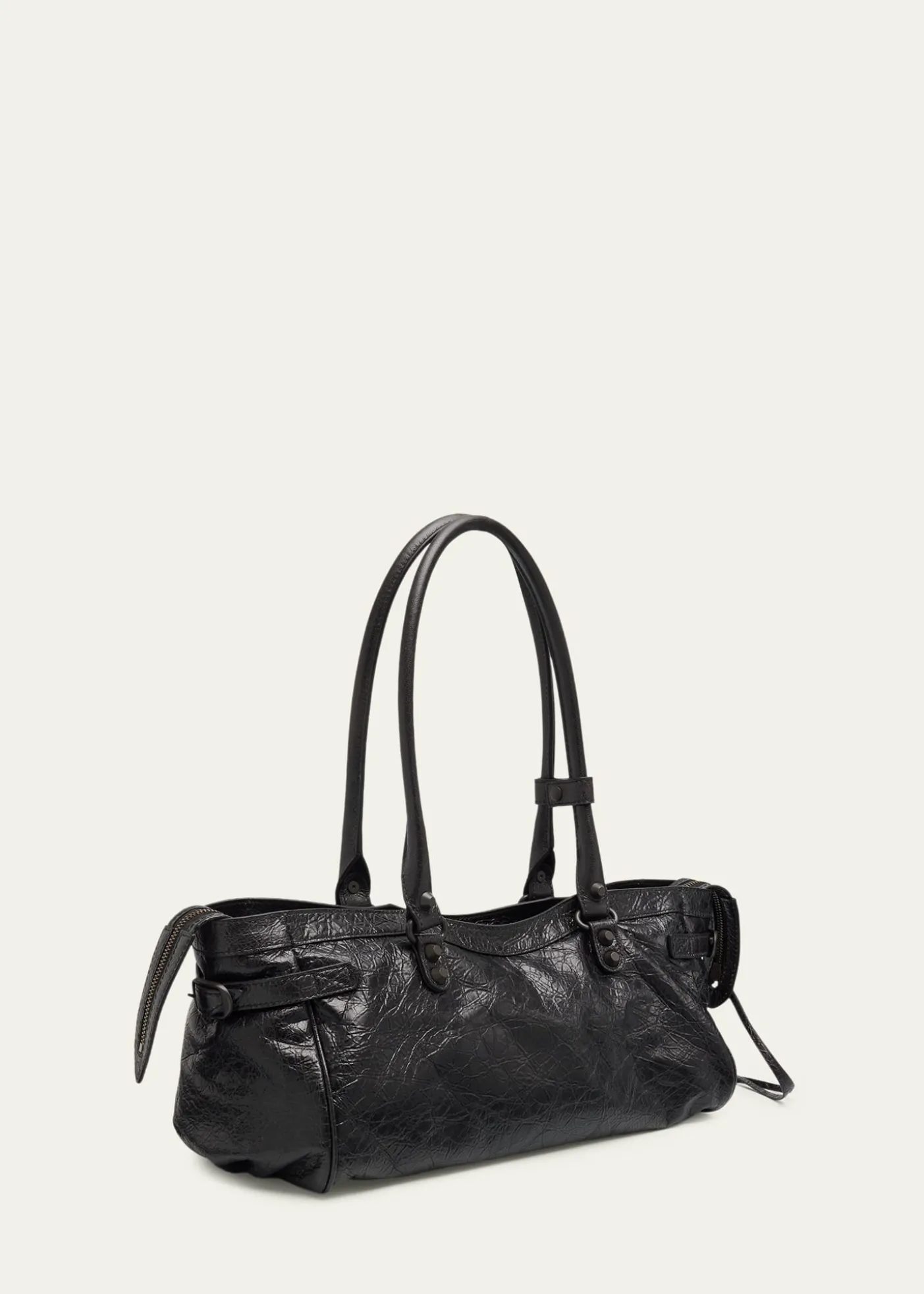 BalenciagaLe City East-West Shoulder Bag in Leather