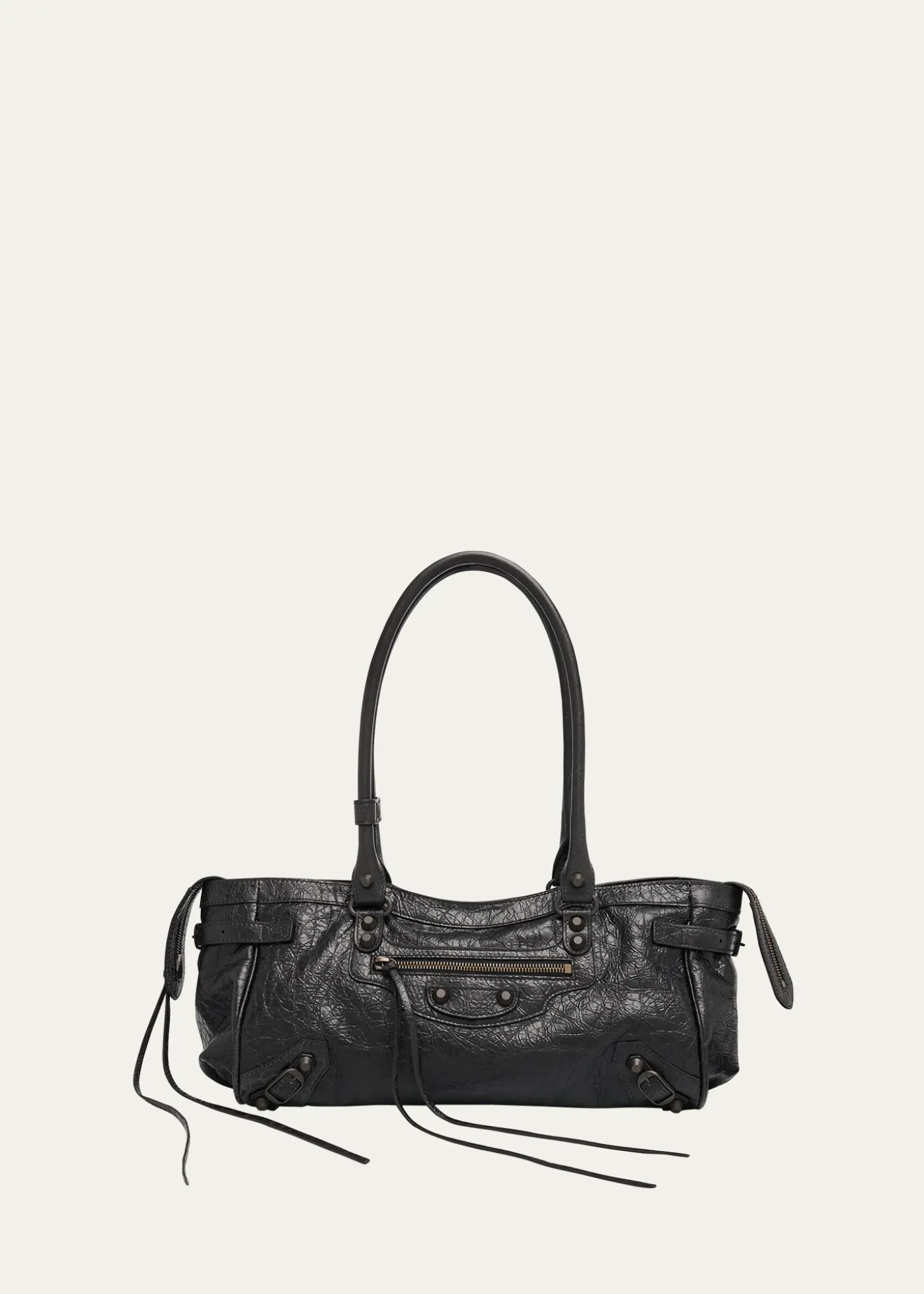 BalenciagaLe City East-West Shoulder Bag in Leather