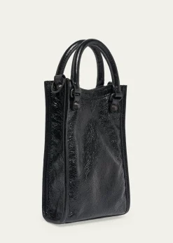 BalenciagaLe City Leather Tote Phone Holder