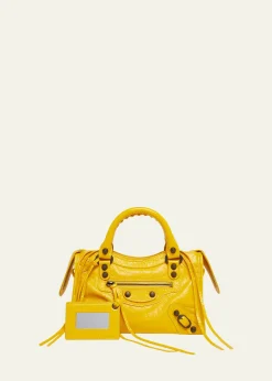 BalenciagaLe City Mini Leather Top-Handle Bag