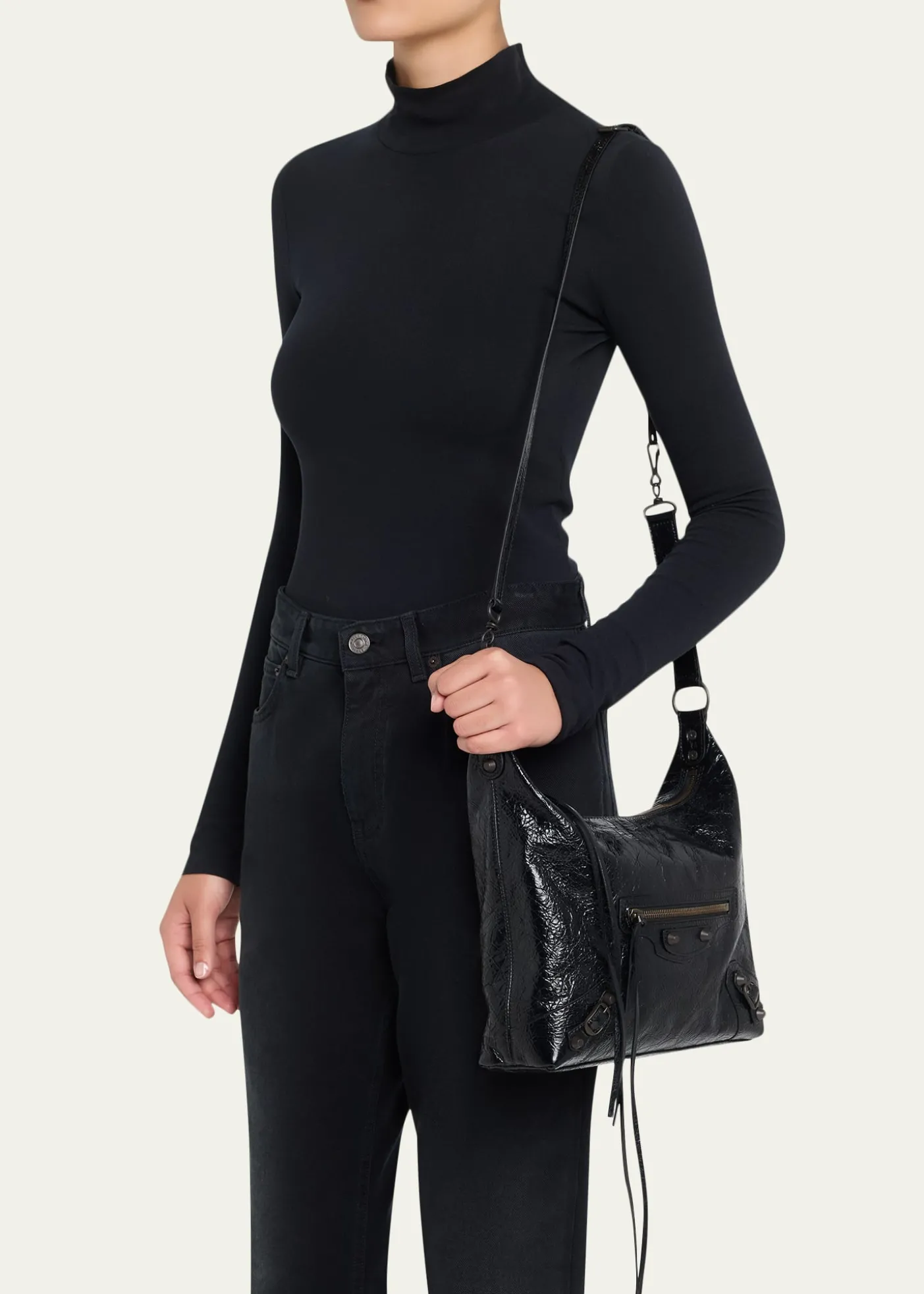 BalenciagaLe City Small Leather Hobo Bag