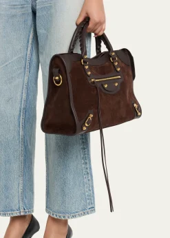 BalenciagaLe City Suede & Leather Top-Handle Bag