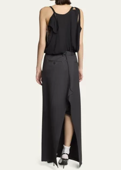 BalenciagaLong Hybrid Belted Slip Dress