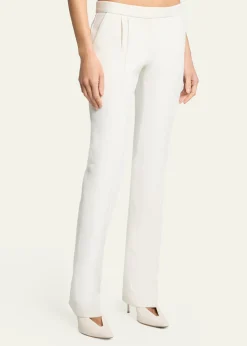 BalenciagaLow-Rise Pleated Slim-Leg Tailored Pants