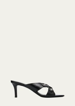 Balenciaga70mm City Arena Leather Mule Sandals