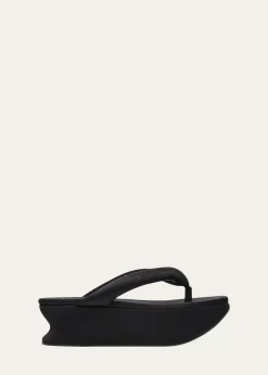Balenciaga90mm Gaeta Satin Platform Thong Sandals