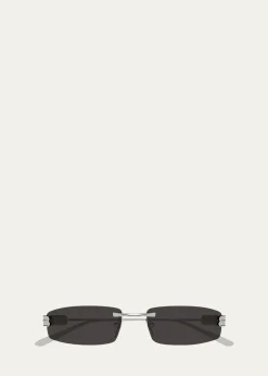 Balenciaga62mm Metal Rectangular Sunglasses