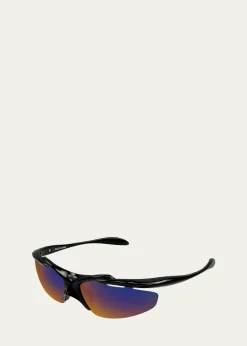 Balenciaga72mm Wraparound Shield Sunglasses