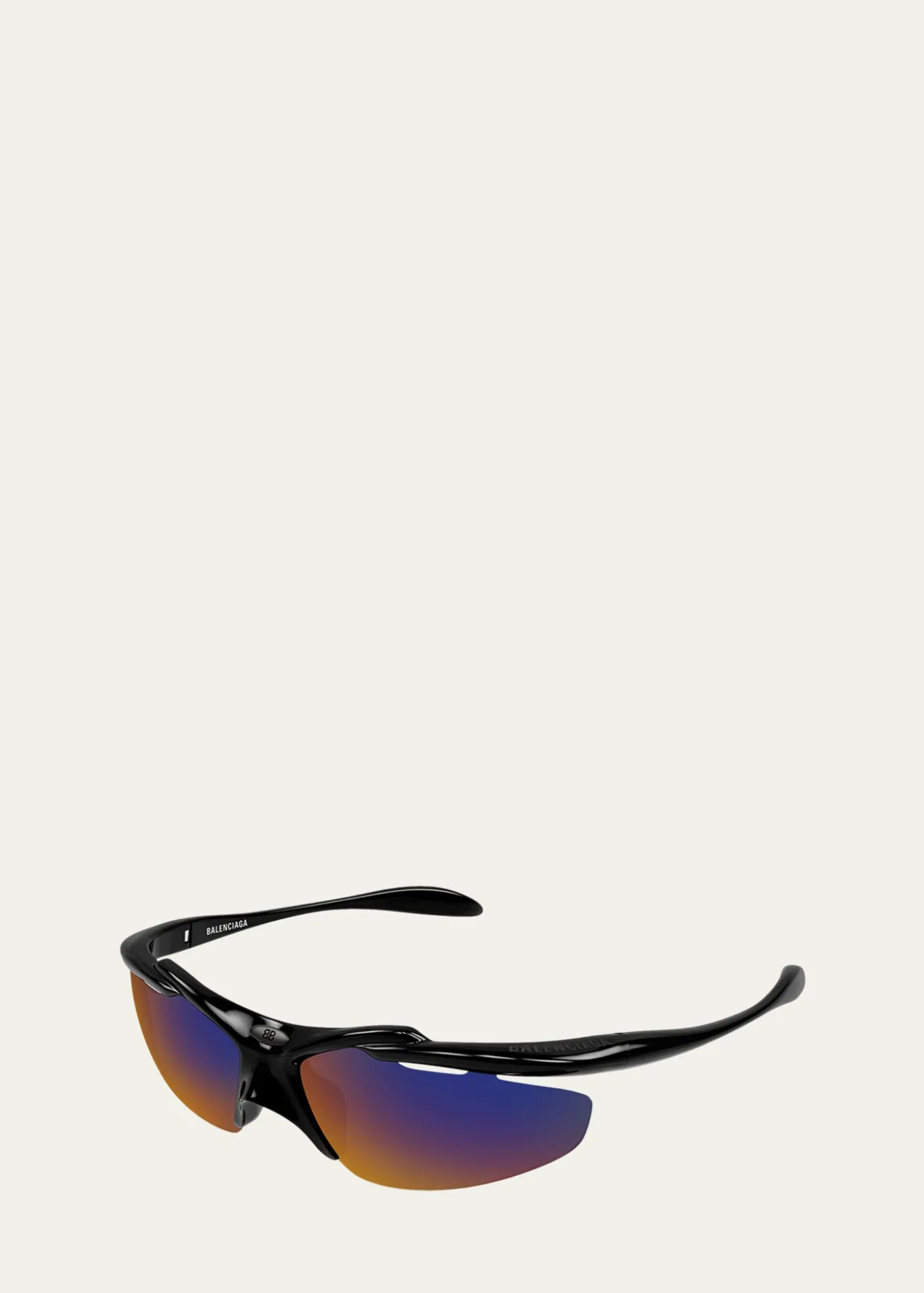Balenciaga72mm Wraparound Shield Sunglasses