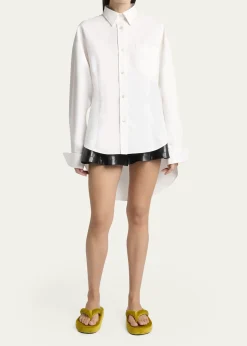BalenciagaOrgandi Cotton-Silk Poplin Cocoon Collared Shirt