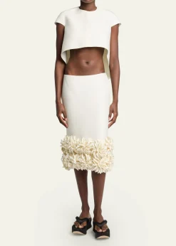 BalenciagaPointy Flower Midi Pencil Skirt