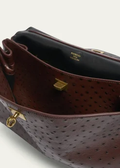 BalenciagaRodeo Medium Ostrich-Embossed Top-Handle Bag