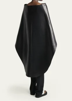 BalenciagaSmooth Leather High-Low Cape