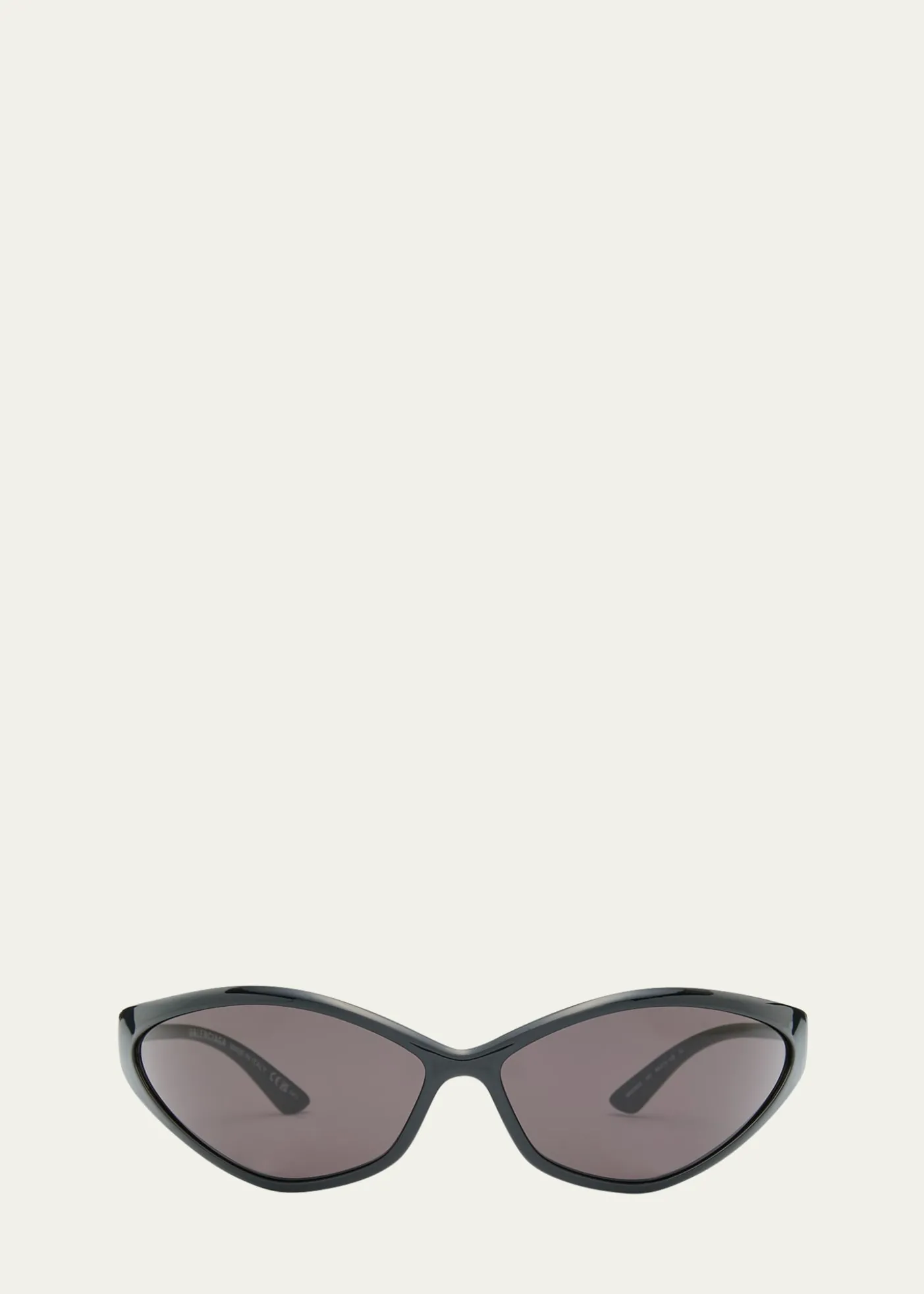 Balenciaga90s Oval Injected Nylon Wrap Sunglasses