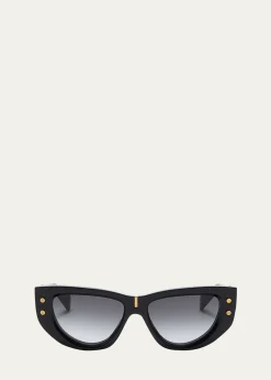 BalmainB-Muse Acetate & Titanium Cat-Eye Sunglasses