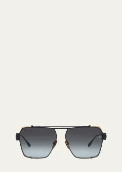 BalmainPremier Titanium Aviator Sunglasses
