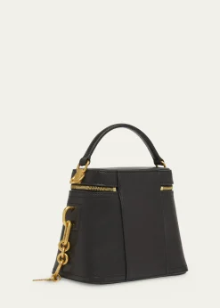 BalmainPulse Vanity Top-Handle Bag in Calfskin