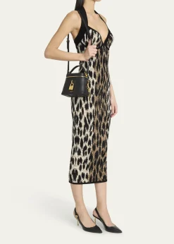BalmainPulse Vanity Top-Handle Bag in Calfskin