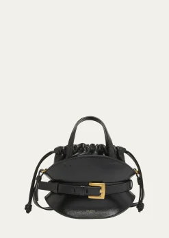 BalmainShuffle Mini Top-Handle Bag in Calfskin