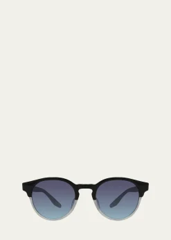 Barton PerreiraBeckford 49mm Round Acetate Sunglasses