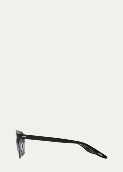Barton PerreiraBeckford 49mm Round Acetate Sunglasses