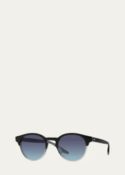 Barton PerreiraBeckford 49mm Round Acetate Sunglasses