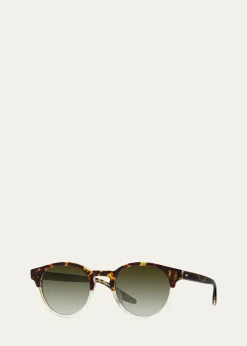 Barton PerreiraBeckford 49mm Round Acetate Sunglasses
