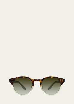 Barton PerreiraBeckford 49mm Round Acetate Sunglasses