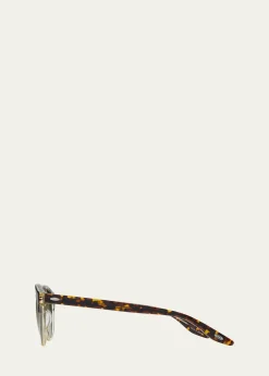 Barton PerreiraBeckford 49mm Round Acetate Sunglasses