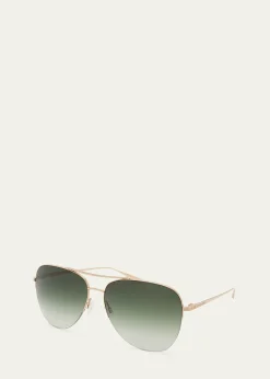 Barton PerreiraChevalier Titanium Aviator Sunglasses